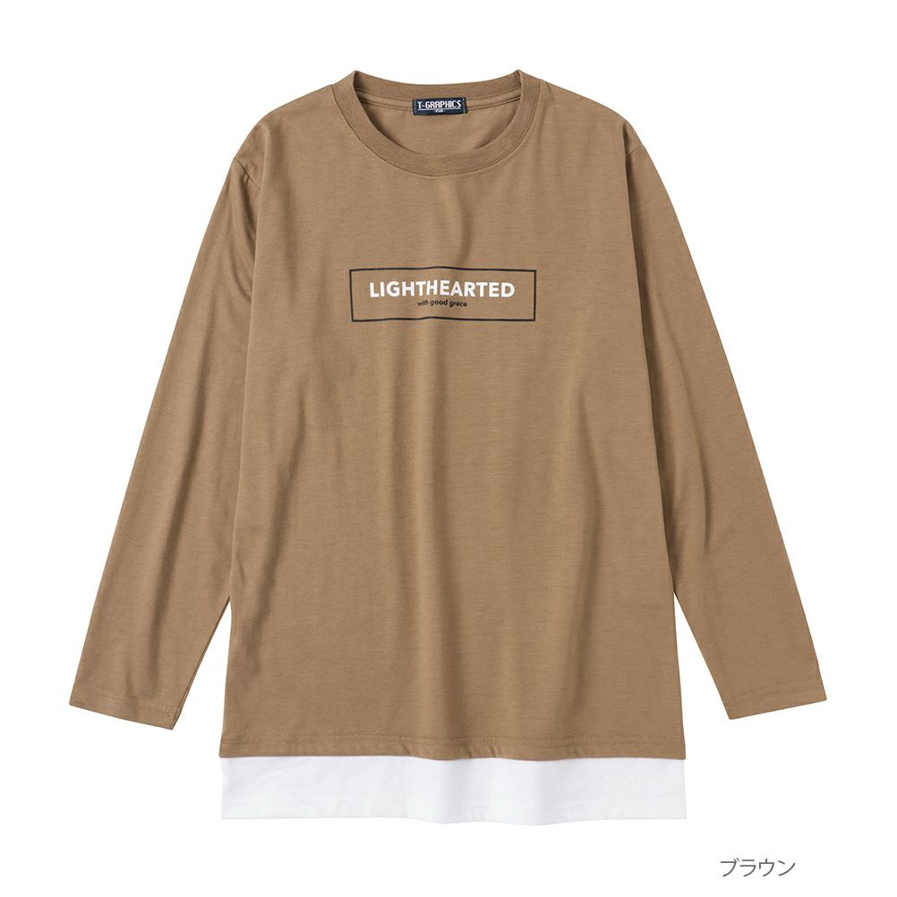 T-GRAPHICS フェイクレイヤードロングスリーブTシャツ キッズ ネコポス 対応商品