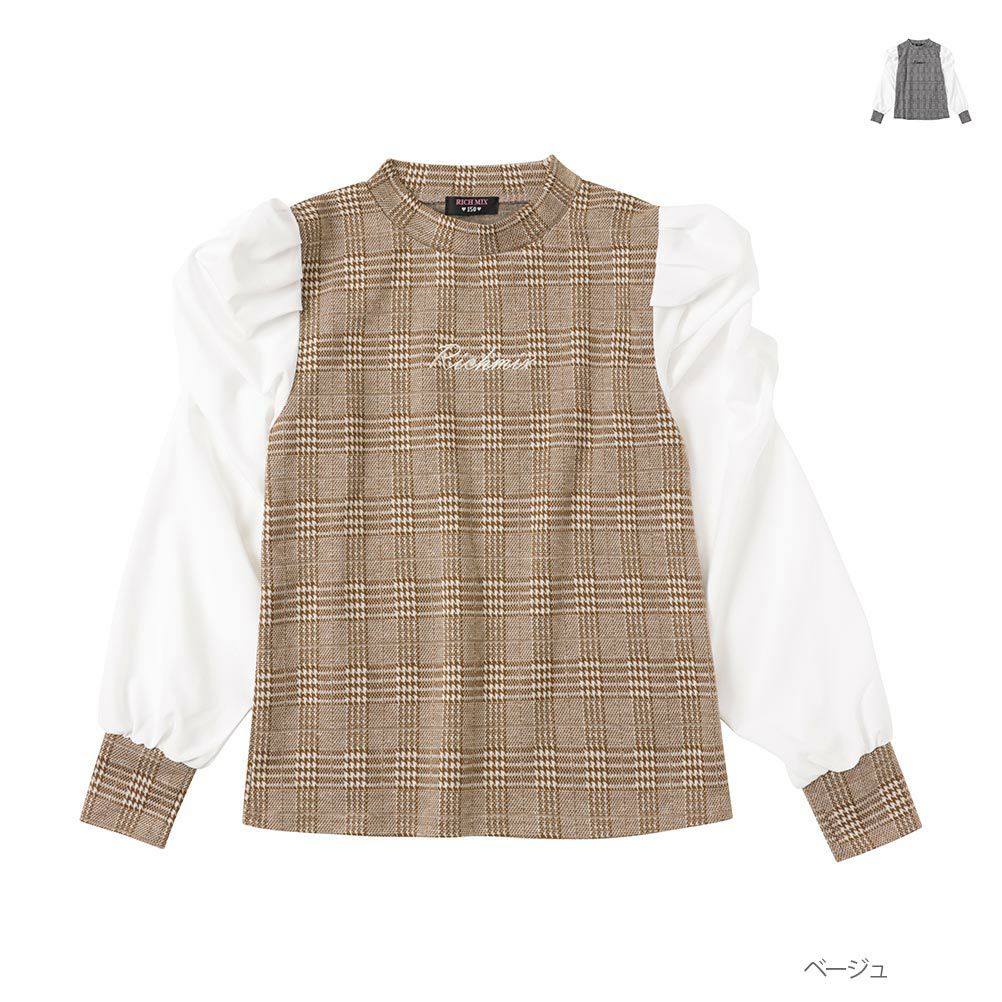 RICH MIX  ボリューム袖トップス キッズ メール便 対応商品商品サムネイル-1