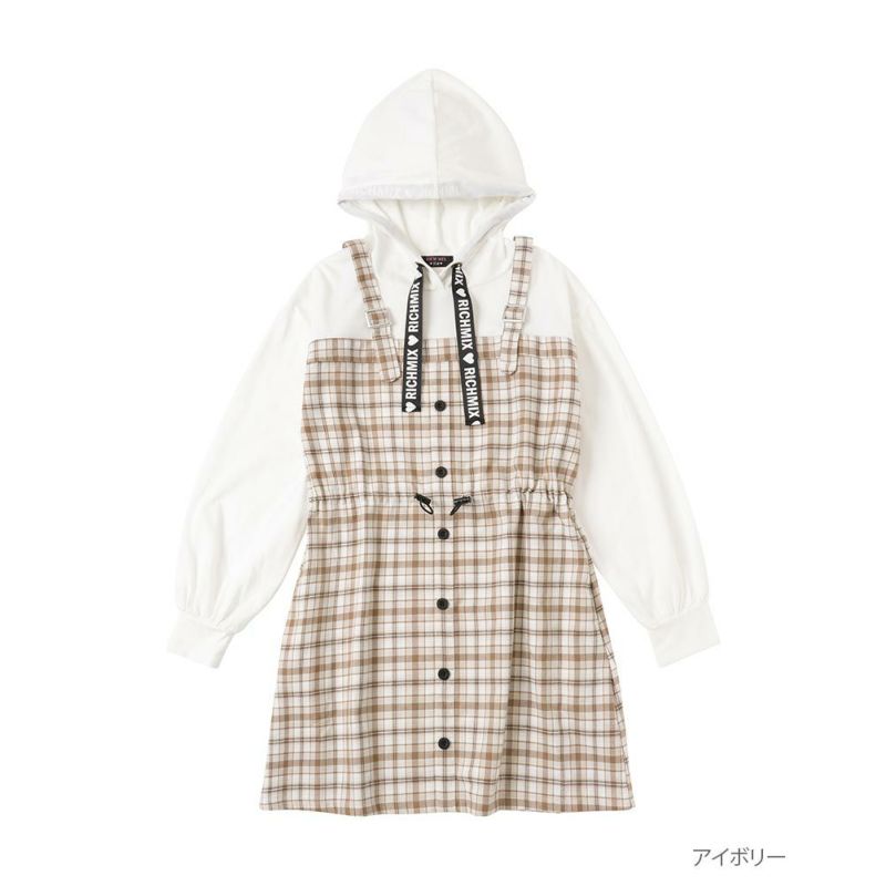 RICH MIX  フェイクパーカーワンピース キッズ商品画像-2