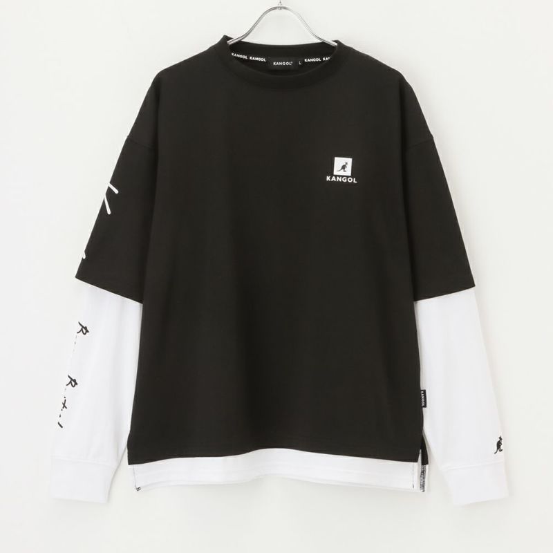 KANGOL フェイクレイヤードロングスリーブTシャツ メンズ