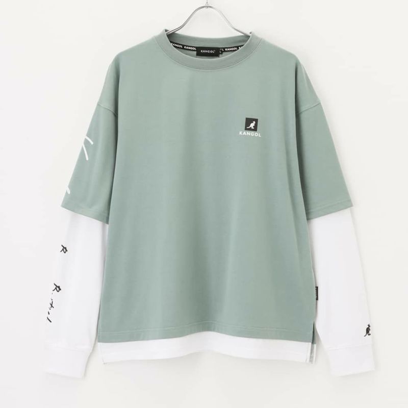 KANGOL フェイクレイヤードロングスリーブTシャツ メンズ