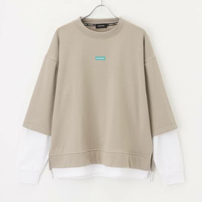 【WEB限定】KANGOL バックロゴフェイクレイヤードトレーナー メンズ