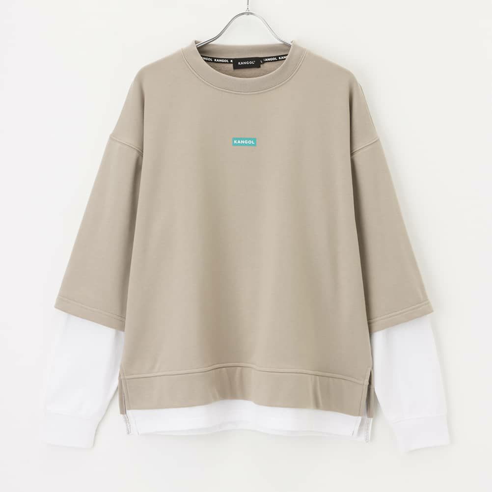 【WEB限定】KANGOL バックロゴフェイクレイヤードトレーナー メンズ商品サムネイル-1