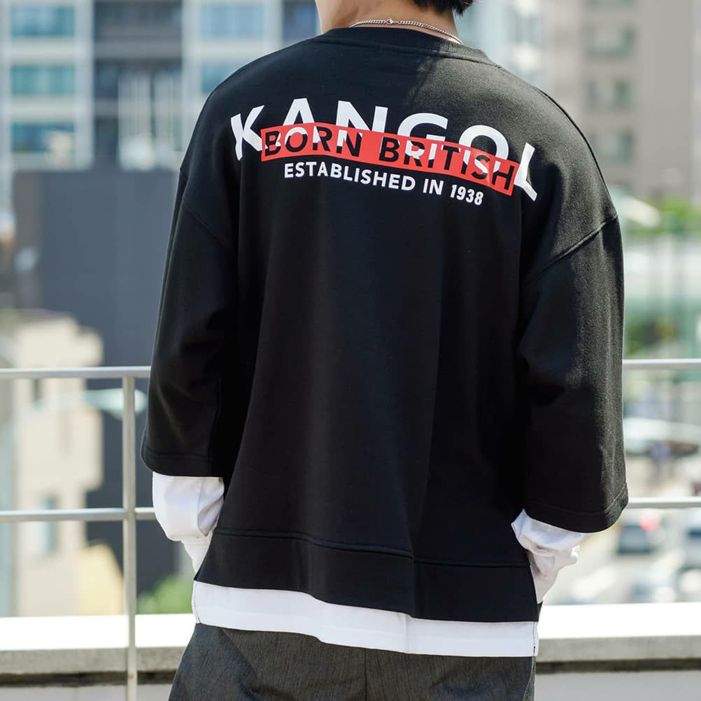 【WEB限定】KANGOL バックロゴフェイクレイヤードトレーナー メンズ商品サムネイル-4