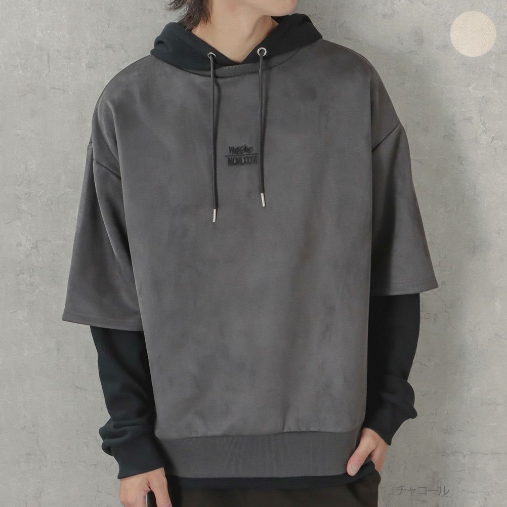 Mossimo フェイクレイヤードパーカー メンズ