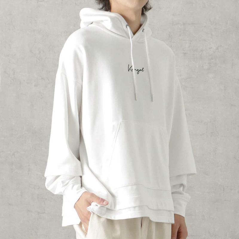 [期間限定価格]【WEB限定】KANGOL バンダナボックスロゴフェイクレイヤードパーカー メンズ商品画像-12