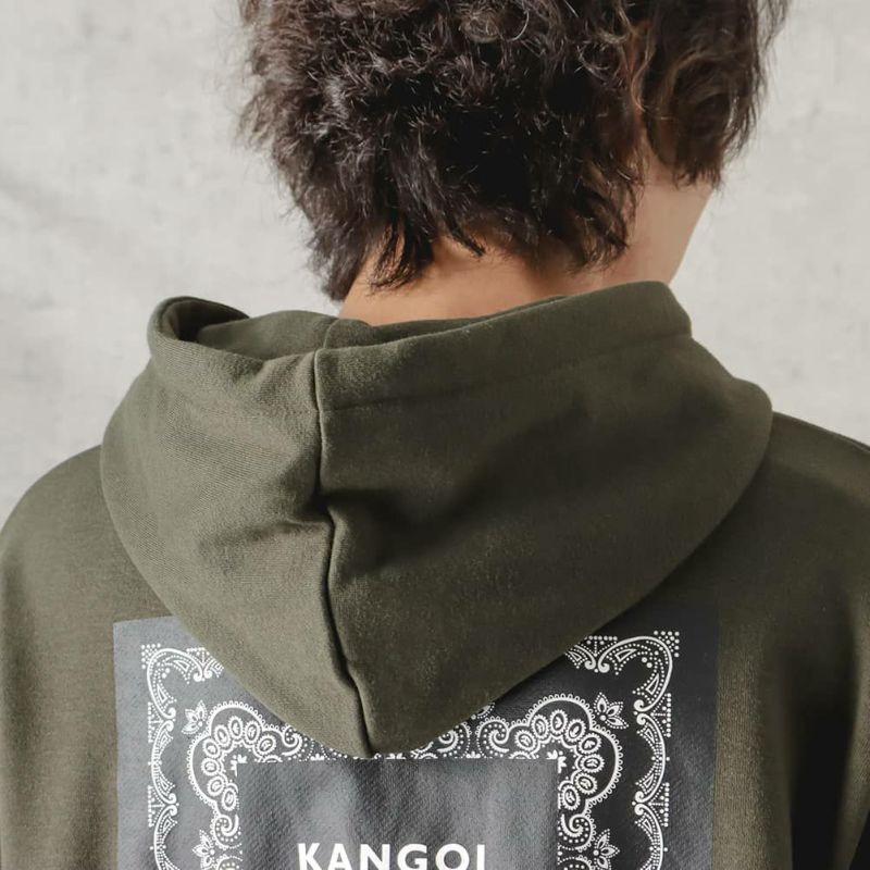 【WEB限定】KANGOL バンダナボックスロゴフェイクレイヤードパーカー メンズ商品画像-21