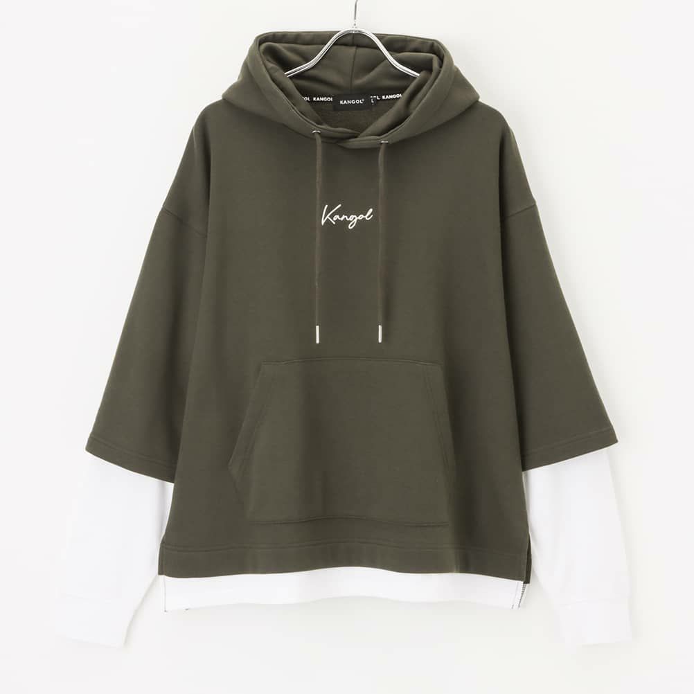 [期間限定価格]【WEB限定】KANGOL バンダナボックスロゴフェイクレイヤードパーカー メンズ商品サムネイル-25