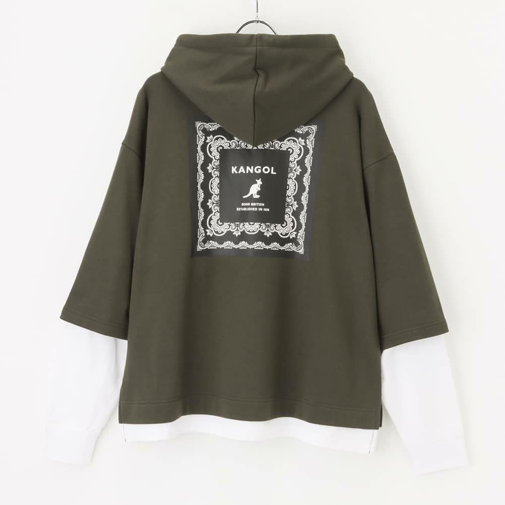 [期間限定価格]【WEB限定】KANGOL バンダナボックスロゴフェイクレイヤードパーカー メンズ商品サムネイル-26