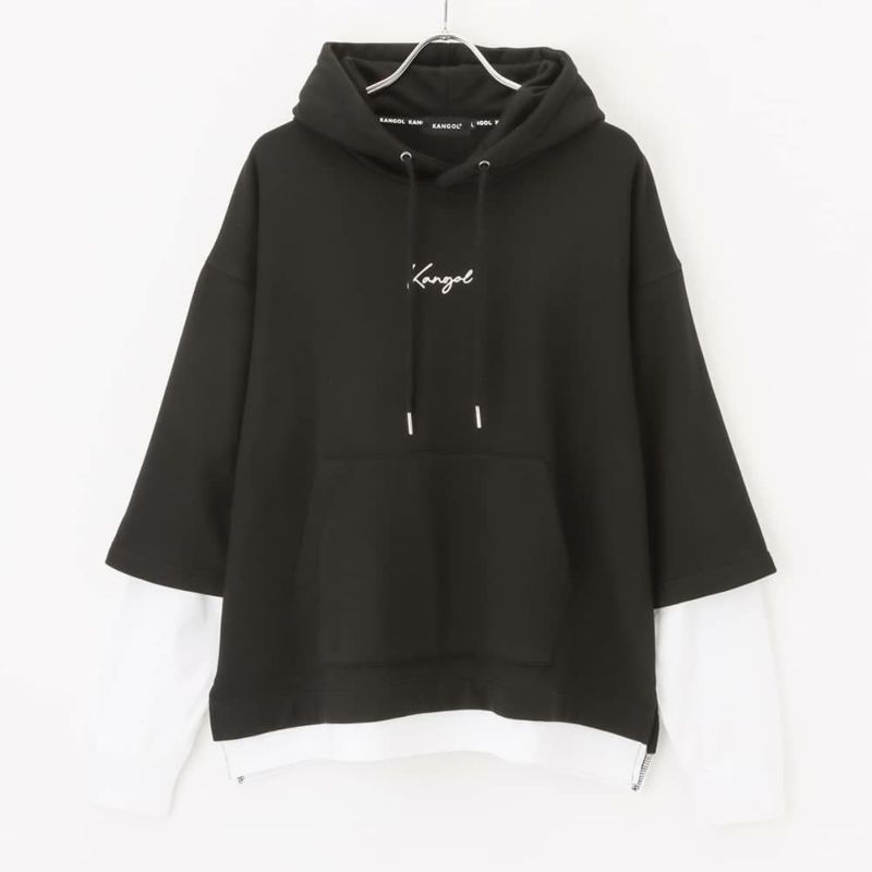 【WEB限定】KANGOL バンダナボックスロゴフェイクレイヤードパーカー メンズ商品画像-27