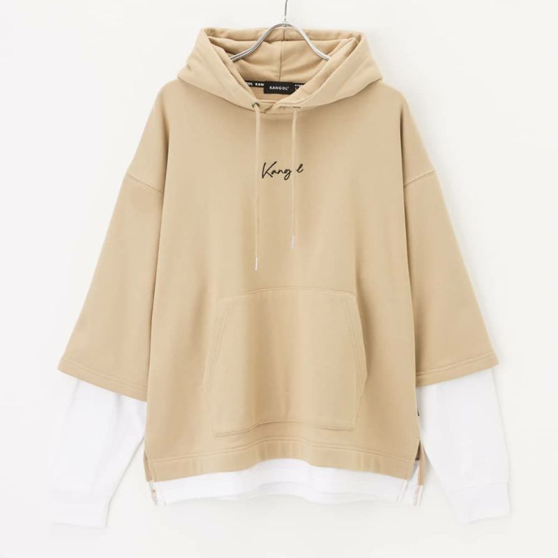 【WEB限定】KANGOL バンダナボックスロゴフェイクレイヤードパーカー メンズ商品画像-28