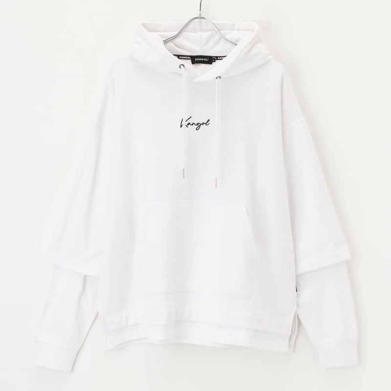 【WEB限定】KANGOL バンダナボックスロゴフェイクレイヤードパーカー メンズ商品画像-29