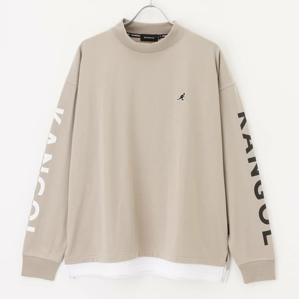 KANGOL モックネックロングスリーブTシャツ メンズ