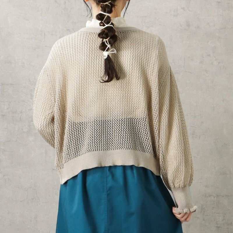 [さらに50%OFF]Howdy Marie  透かし編みカーディガン レディース商品画像-6