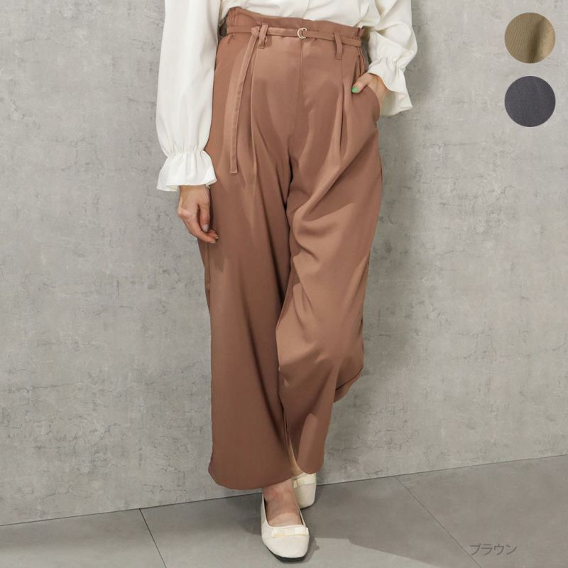 Howdy Marie 2WAYベルト付きワイドパンツ レディース商品画像-1