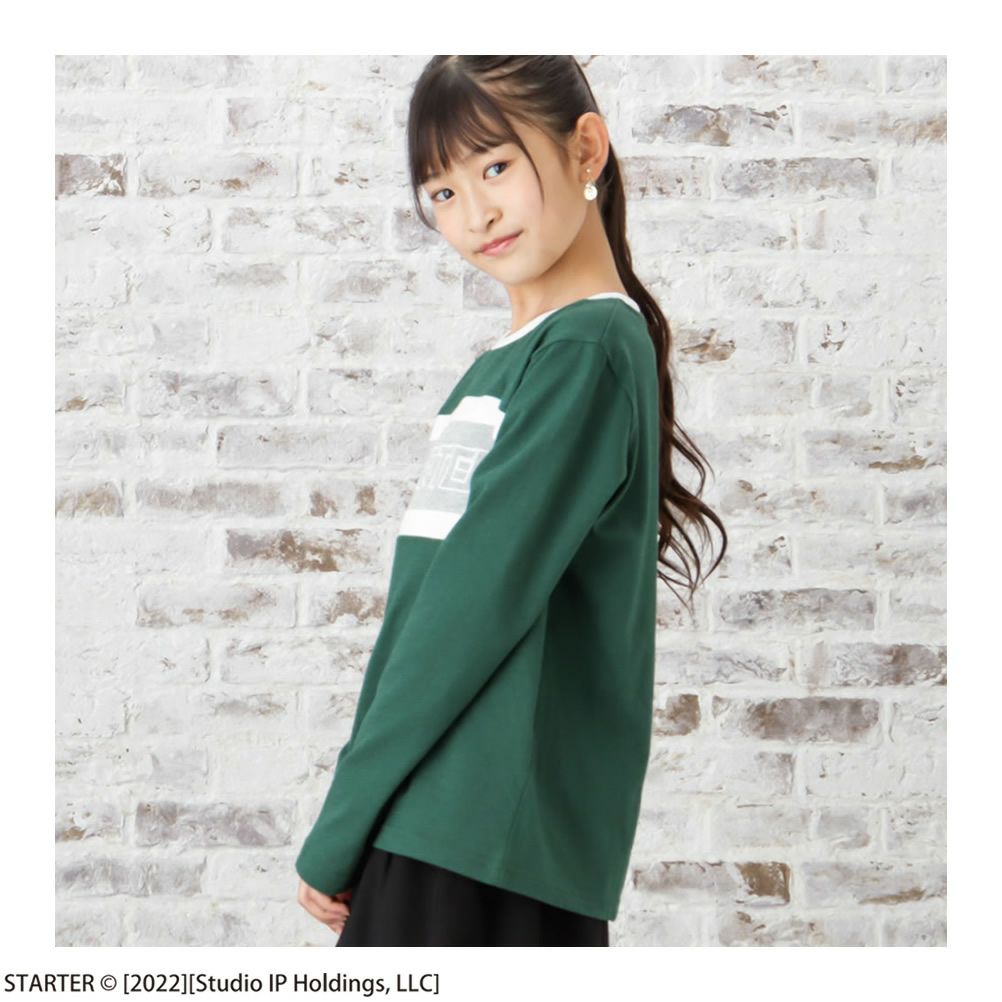[期間限定価格]STARTER 胸切替ロゴ長袖Tシャツ キッズ メール便 対応商品商品サムネイル-3
