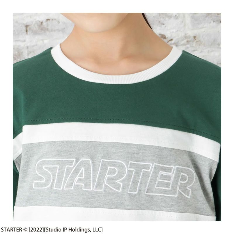 [期間限定価格]STARTER 胸切替ロゴ長袖Tシャツ キッズ メール便 対応商品商品画像-5