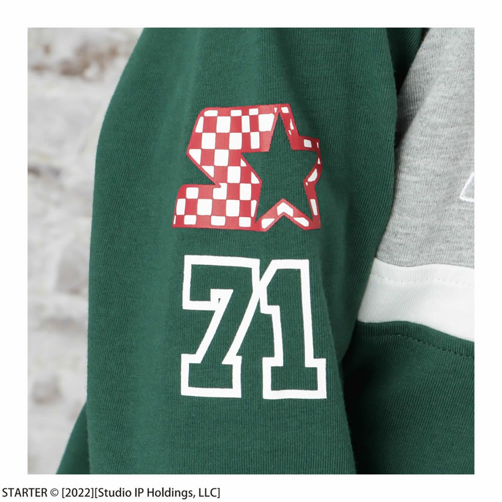 [期間限定価格]STARTER 胸切替ロゴ長袖Tシャツ キッズ メール便 対応商品商品画像-9