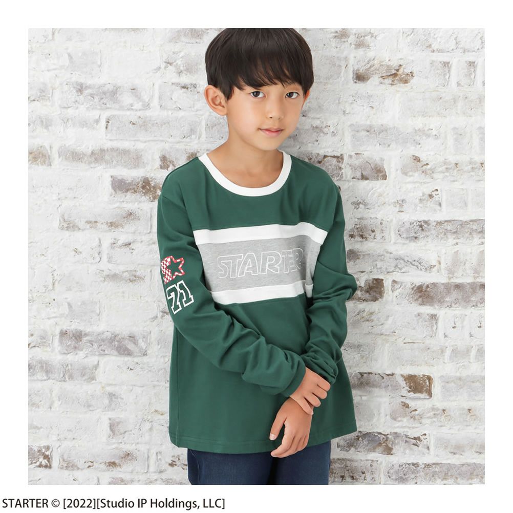 STARTER 胸切替ロゴ長袖Tシャツ キッズ ネコポス 対応商品