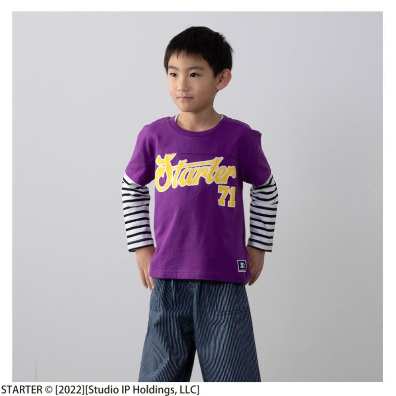 STARTER フェイクレイヤード長袖Tシャツ キッズ ネコポス 対応商品商品画像-2