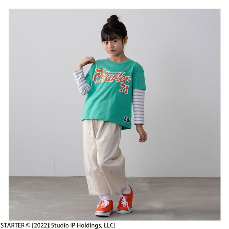 STARTER フェイクレイヤード長袖Tシャツ キッズ メール便 対応商品商品画像-3