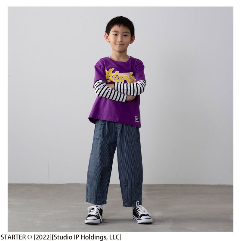 STARTER フェイクレイヤード長袖Tシャツ キッズ メール便 対応商品商品画像-4