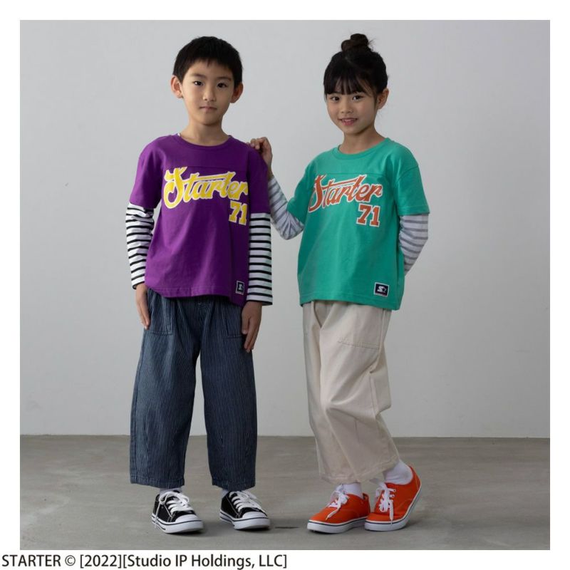 STARTER フェイクレイヤード長袖Tシャツ キッズ メール便 対応商品商品画像-5