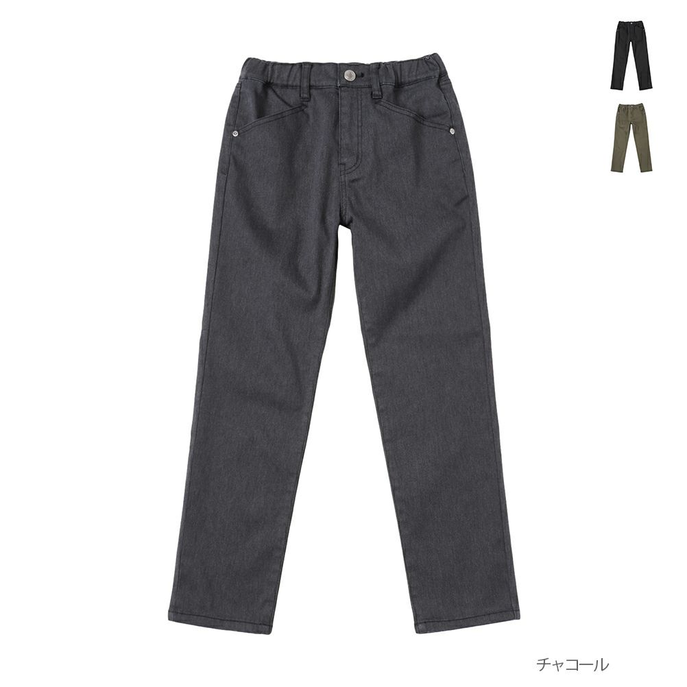 NAVY パウダー起毛レギュラーストレートパンツ キッズ
