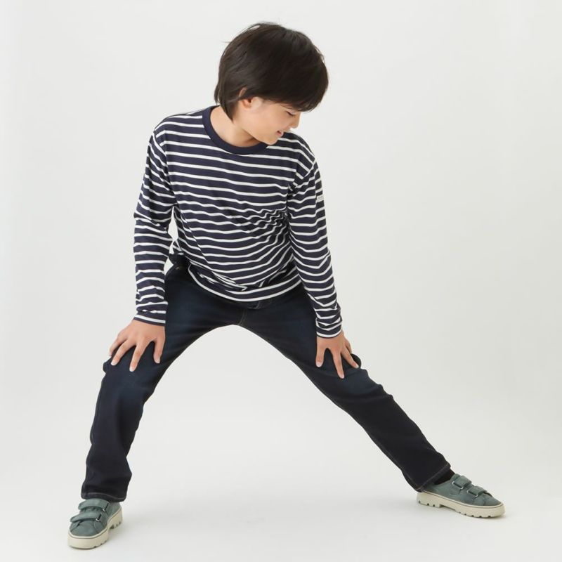 NAVY  デニムシャギーボンディングパンツ キッズ商品画像-8