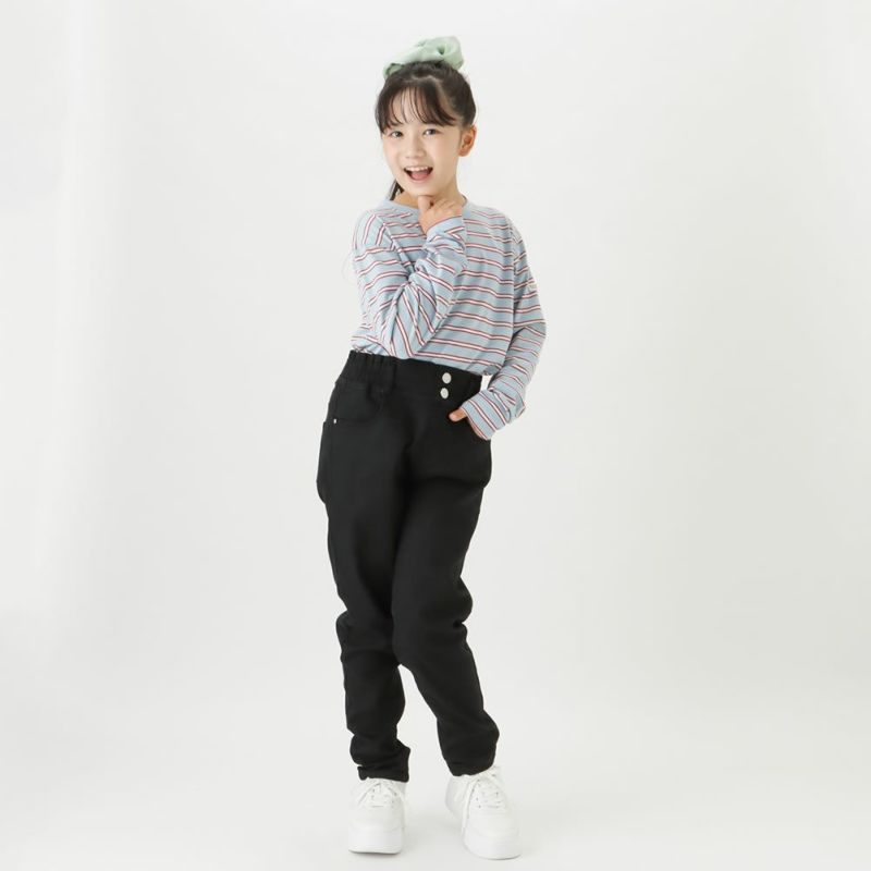 [期間限定価格]NAVY パウダー起毛カラースキニーパンツ キッズ商品画像-2