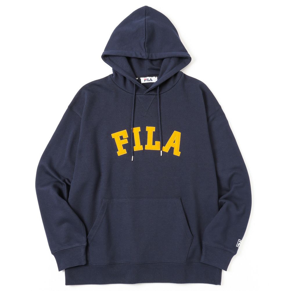 FILA カレッジロゴプルオーバーパーカー メンズ