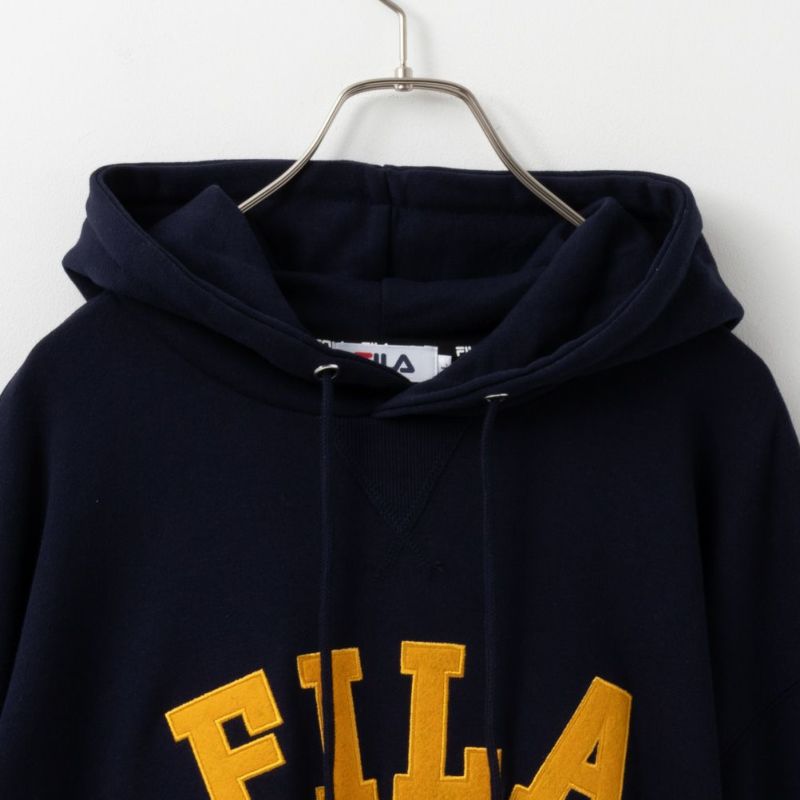 FILA カレッジロゴプルオーバーパーカー メンズ