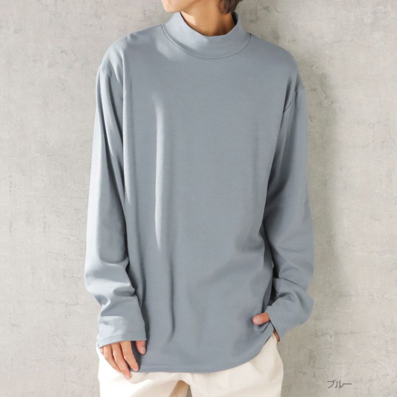 URBAN COLLECTION スムスストレッチモックネックロングスリーブTシャツ メンズ商品画像-3