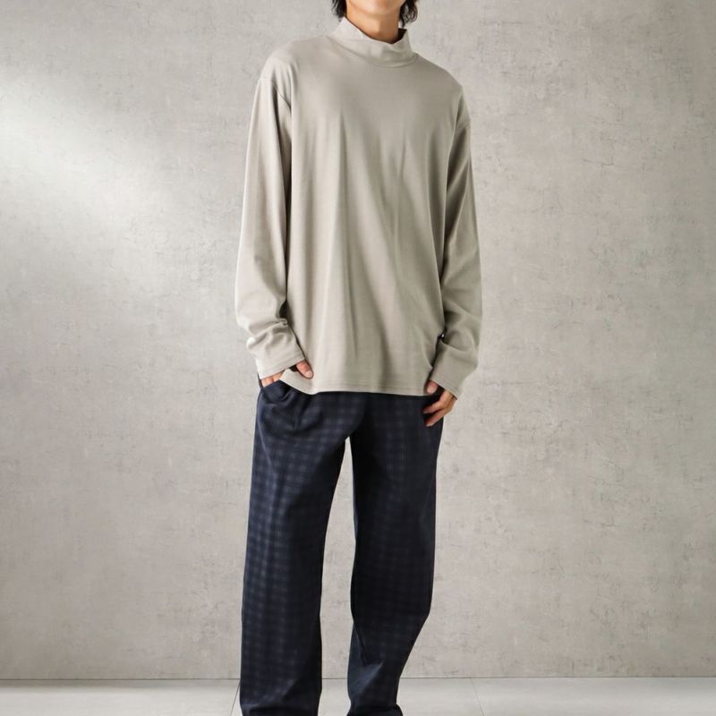 URBAN COLLECTION スムスストレッチモックネックロングスリーブTシャツ メンズ商品画像-10