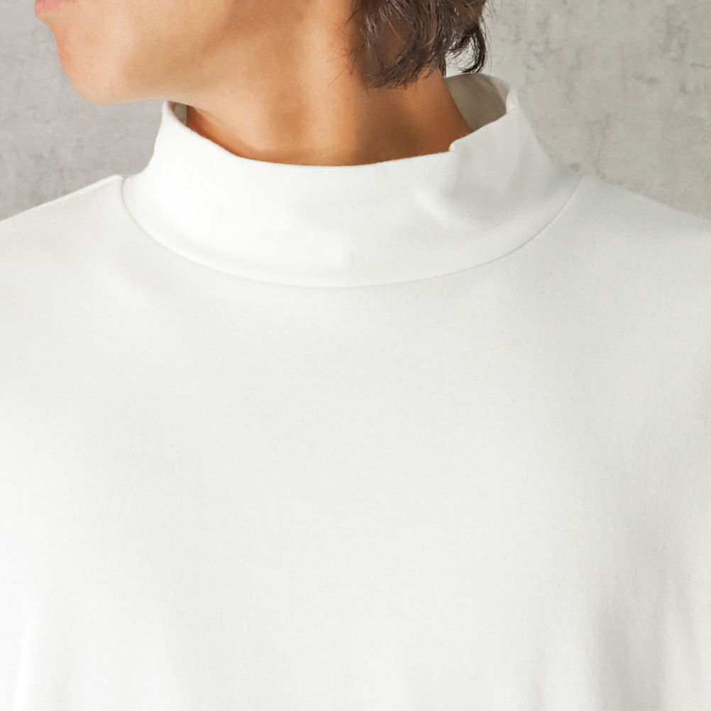 URBAN COLLECTION スムスストレッチモックネックロングスリーブTシャツ メンズ