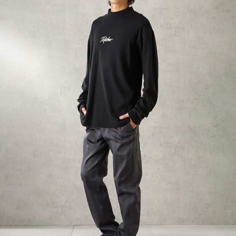 URBAN COLLECTION スムスワンポイント刺繍モックネックロングスリーブTシャツ メンズ商品画像-4