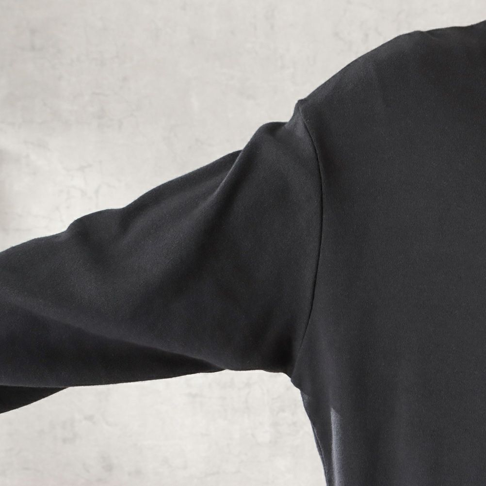 URBAN COLLECTION スムスワンポイント刺繍モックネックロングスリーブTシャツ メンズ