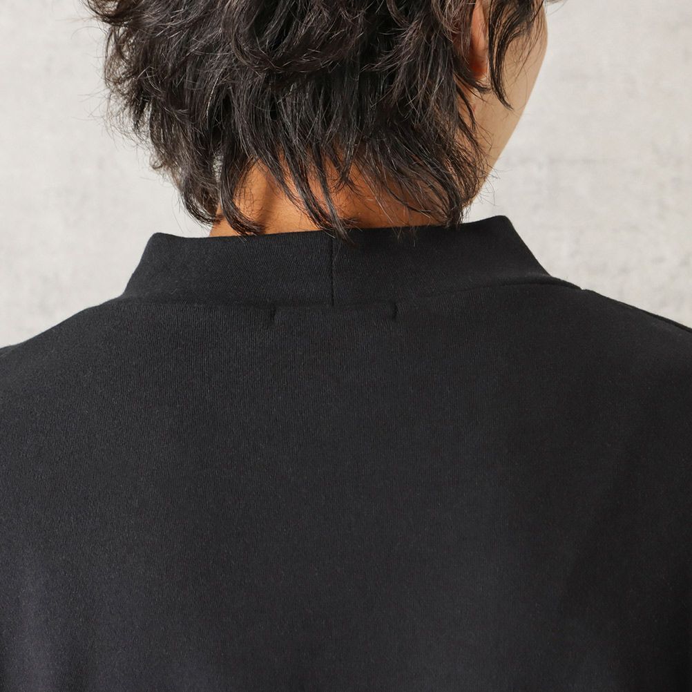 URBAN COLLECTION スムスワンポイント刺繍モックネックロングスリーブTシャツ メンズ