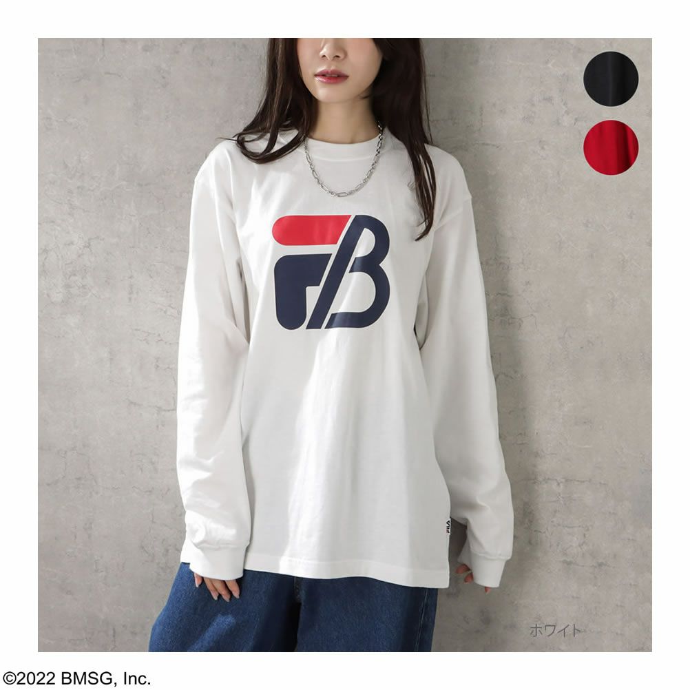 FILA×BE:FIRST ロゴプリントロングスリーブTシャツ レディース