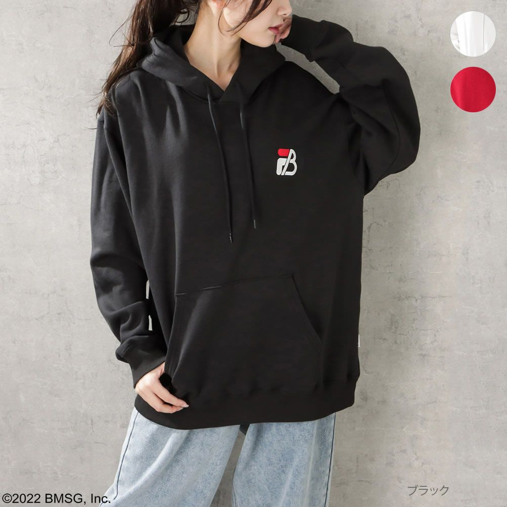 【クリアファイル1枚とフォンタブ1個をプレゼント】FILA×BE:FIRST プルパーカー レディース