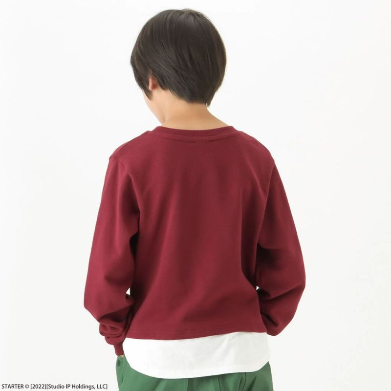 STARTER 裾フェイクレイヤードカレッジロゴトレーナー キッズ商品画像-5