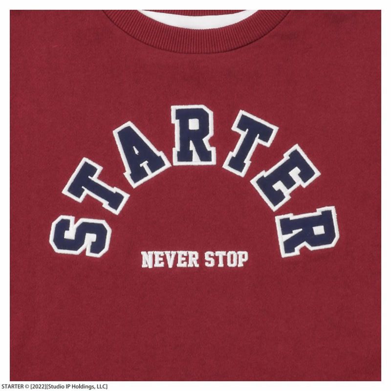 [期間限定価格]STARTER 裾フェイクレイヤードカレッジロゴトレーナー キッズ商品画像-8