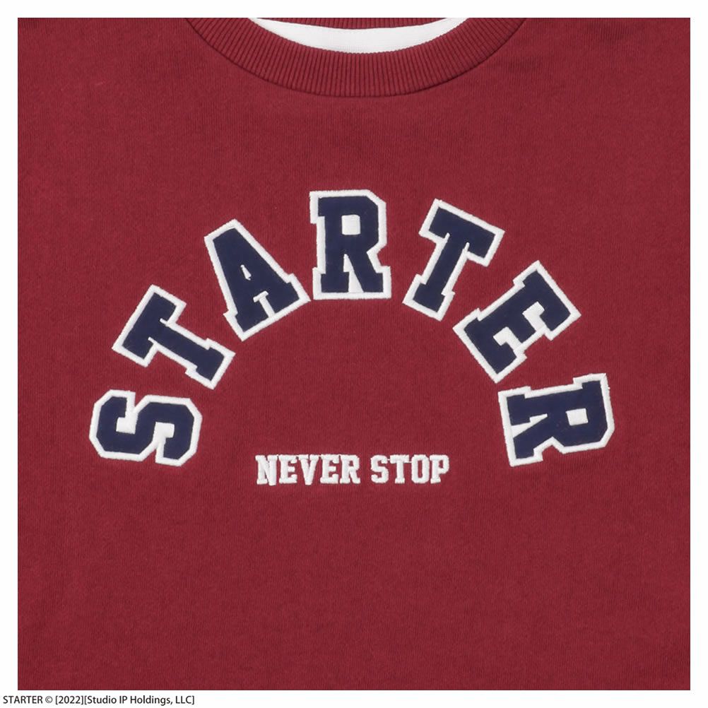 [期間限定価格]STARTER 裾フェイクレイヤードカレッジロゴトレーナー キッズ商品サムネイル-8