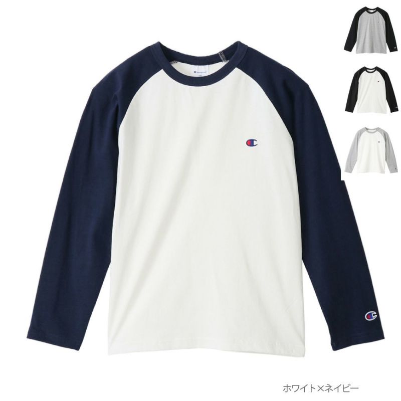 Champion ベーシックラグラン長袖Tシャツ キッズ