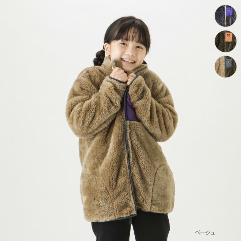 NAVY ボアフリースフルジップジャケット キッズ商品画像-1