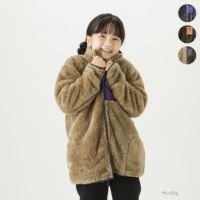 NAVY ボアフリースフルジップジャケット キッズ