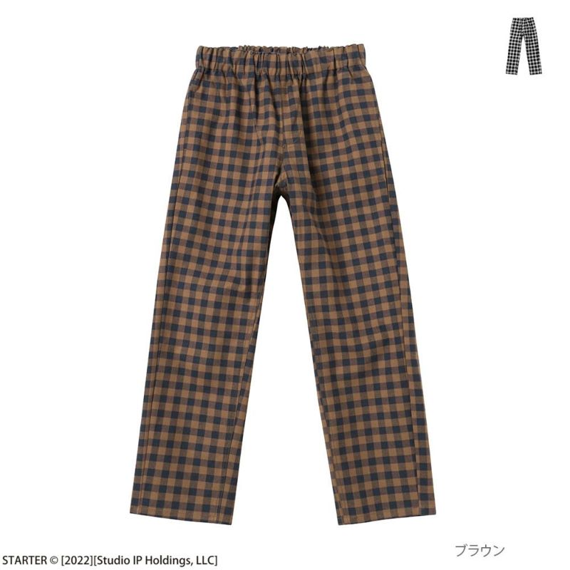 STARTER 先染めチェック柄スケーターパンツ キッズ商品画像-1