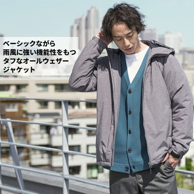 NAVY オールウェザー中綿パーカー メンズ商品画像-3