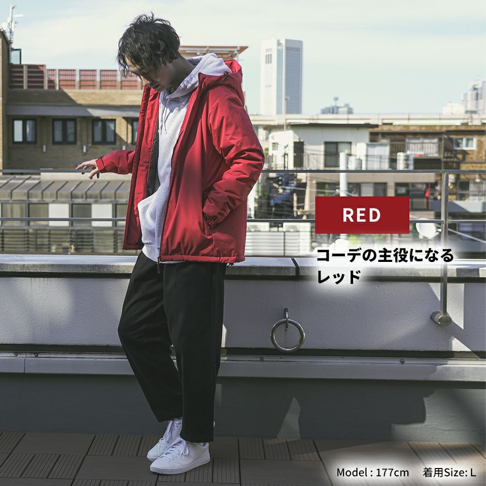 NAVY オールウェザー中綿パーカー メンズ