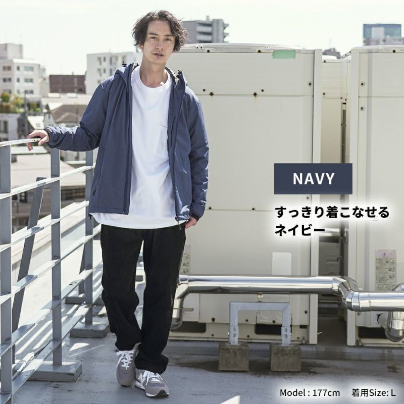 NAVY オールウェザー中綿パーカー メンズ商品画像-6